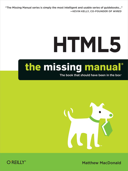 Title details for HTML5 by Matthew MacDonald - Available